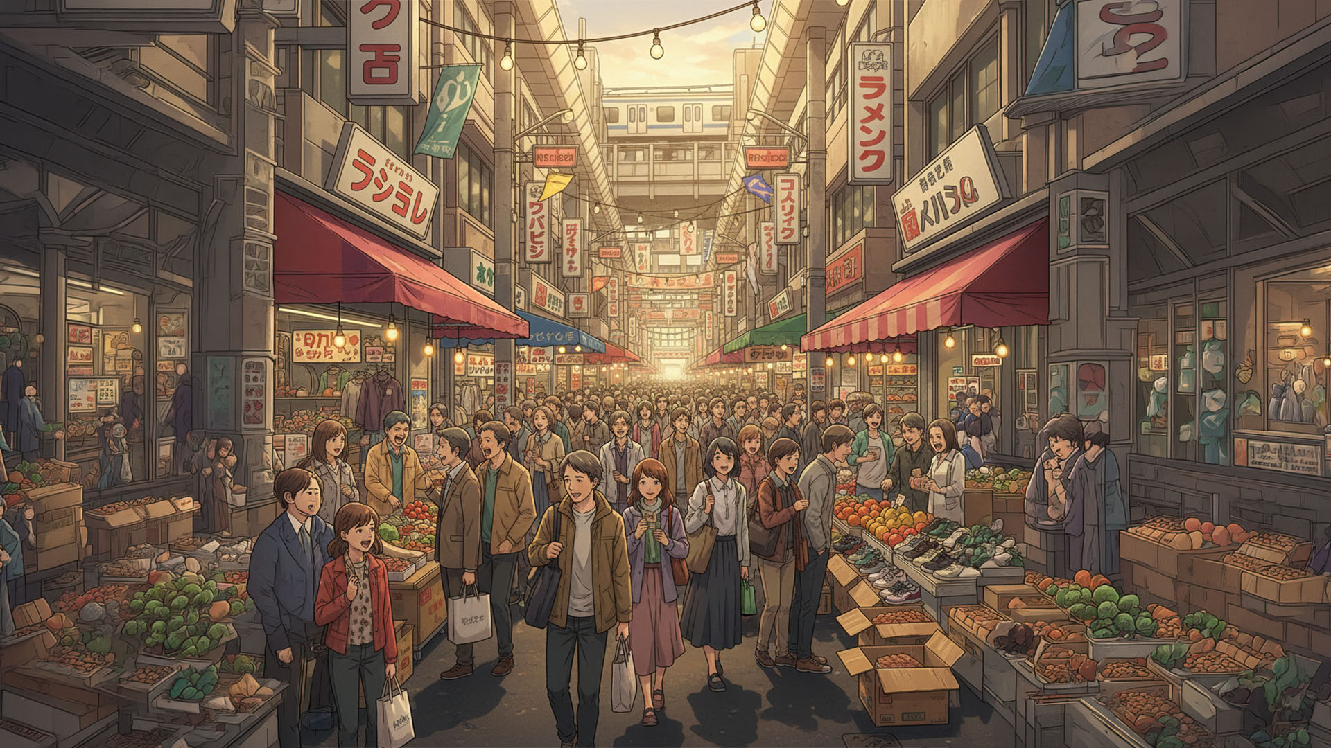 Ameyoko Street at Night