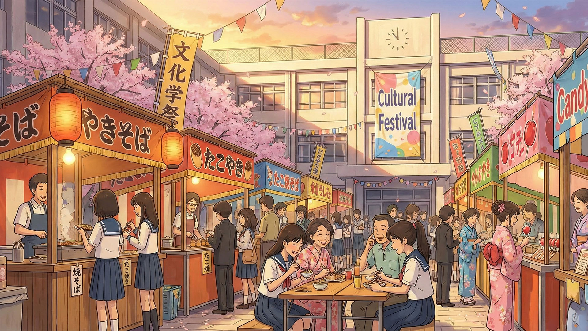 ฉาก Summer Festival ในเกม YUI&YUTO