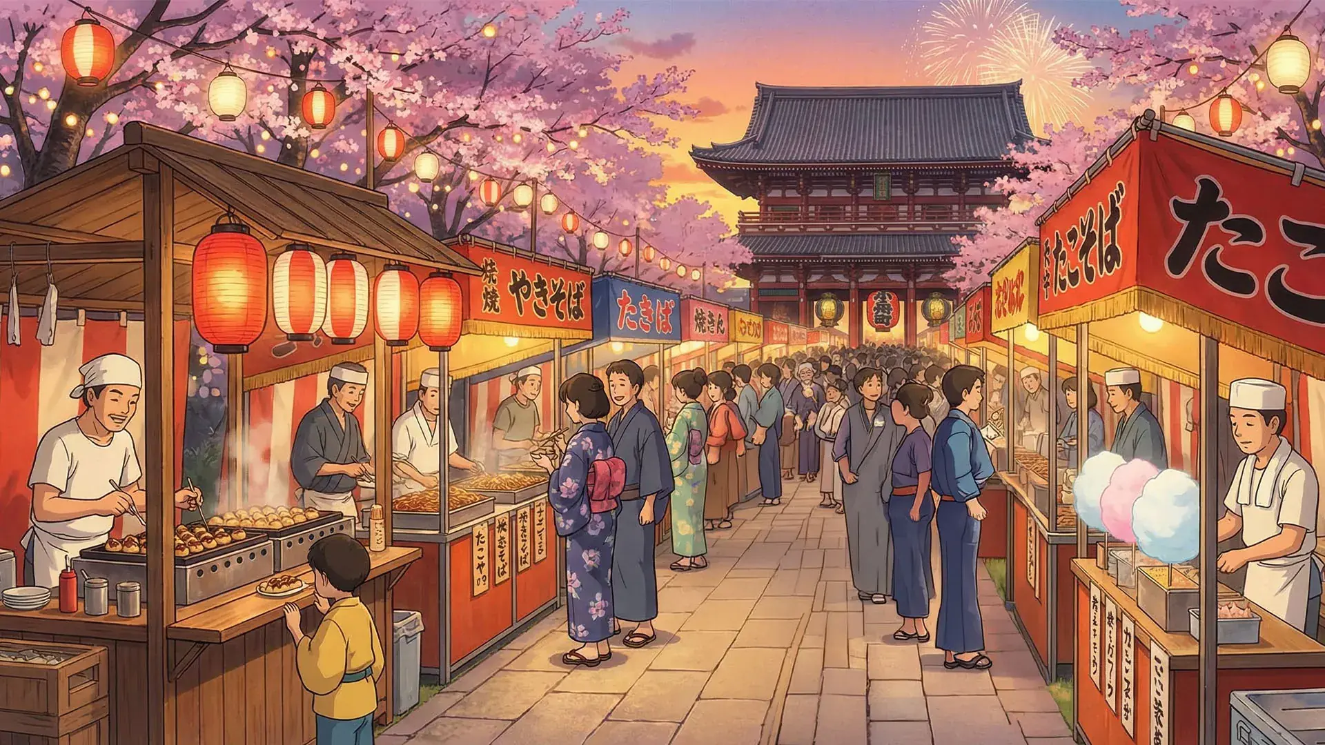 ฉาก Fireworks Festival ในเกม YUI&YUTO เซนเซ