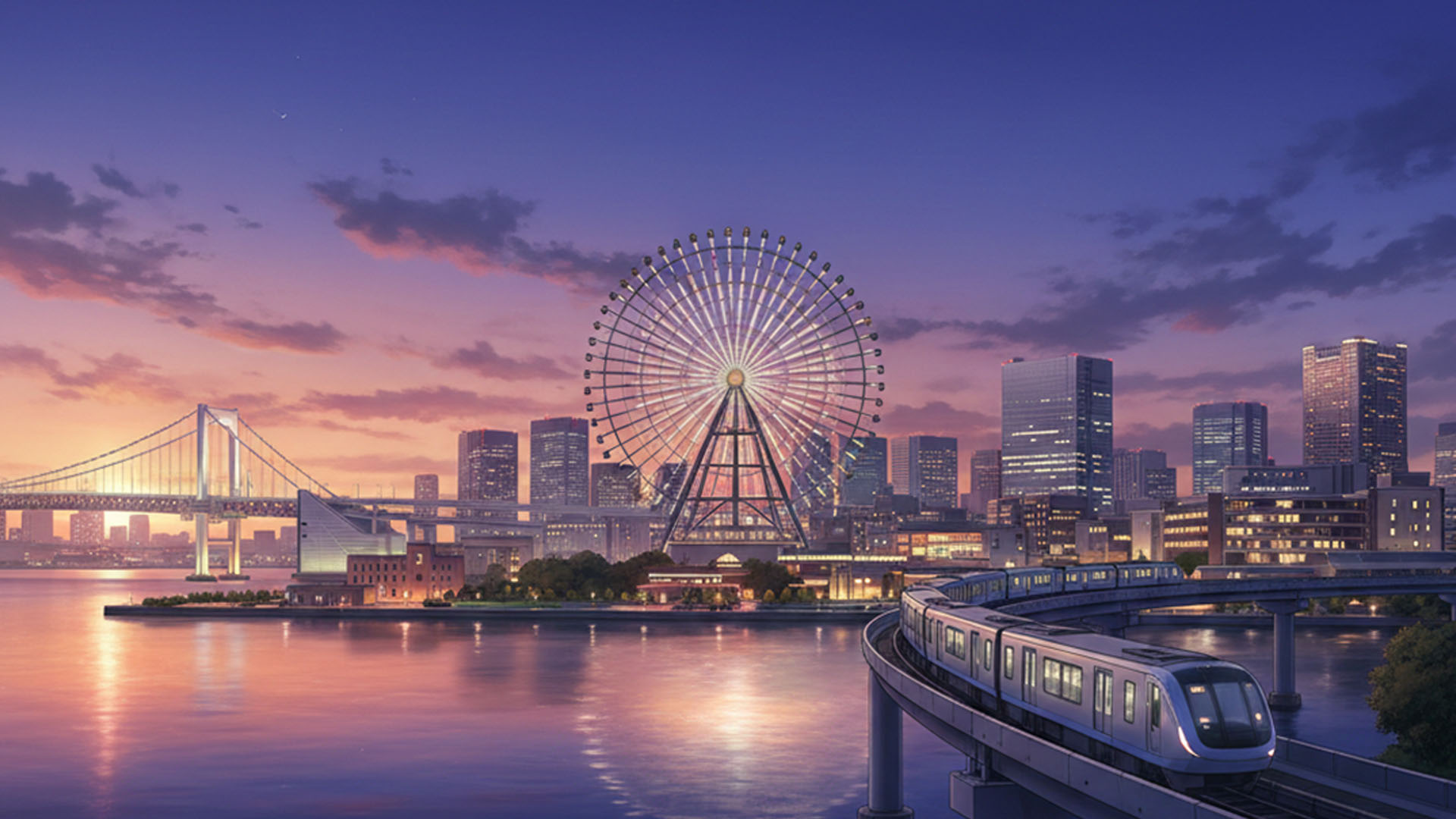 ฉาก Odaiba Waterfront ในเกม YUI&YUTO