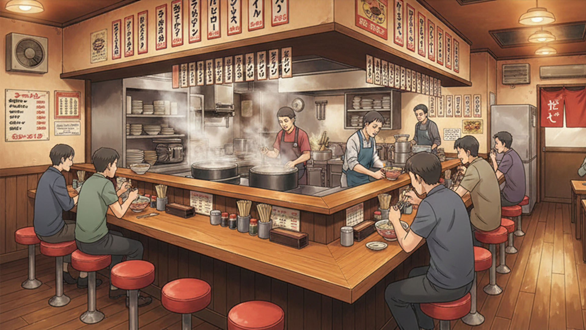 ฉาก Ramen Restaurant ในเกม YUI&YUTO