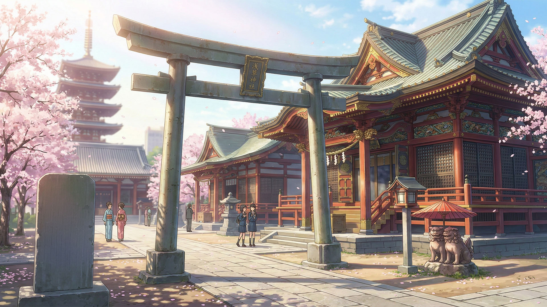 ฉาก Shrine Visit ในเกม YUI&YUTO