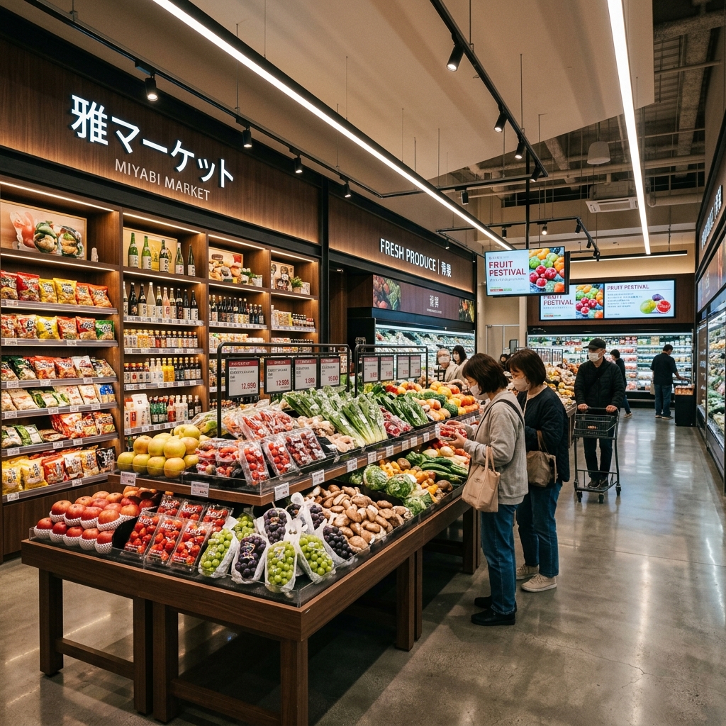 Japanese Supermarket Aisle